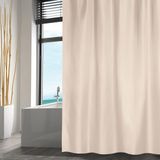 MSV Douchegordijn met ophangstang - uitschuifbaar van 75 tot 125 cm - beige - 180 x 200 cm - polyester