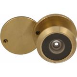 AMIG Deurspion/Kijkgat - 2x - Messing - Deurdikte 15 Tot 25mm - 160 Graden Kijkhoek - 14mm Boorgat
