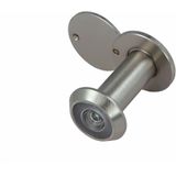 AMIG deurspion/kijkgat - 2x - mat zilver-Â  deurdikte 35 tot 60mm -160 graden kijkhoek -14mm boorgat