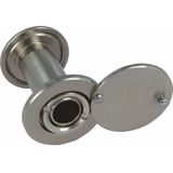 AMIG deurspion/kijkgat - 2x - mat zilver -  deurdikte 35-60mm - 160 graden kijkhoek - 14mm boorgat - Deurspionnen