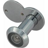 AMIG deurspion/kijkgat - 2x - verchroomd -  deurdikte 35 tot 60mm -160 graden kijkhoek -14mm boorgat