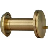AMIG deurspion/kijkgat - 2x - messing -  deurdikte 35 tot 60mm - 160 graden kijkhoek - 14mm boorgat