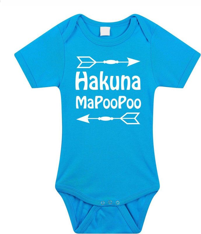 Bellatio Decorations - Rompertje - Blauw - Hakuna Mapoopoo - Kraam Cadeau