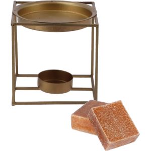 Amberblokjes/geurblokjes cadeauset - amber geur - inclusief geurbrander