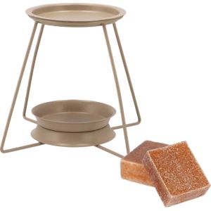 Amberblokjes/geurblokjes cadeauset - amber geur - inclusief geurbrander