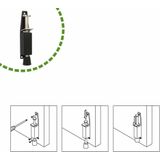 AMIG deurvastzetter / deurvergrendeling - 4x - 120 x 25mm - 28mm slag - voetbediening - zwart - Deurvastzetters