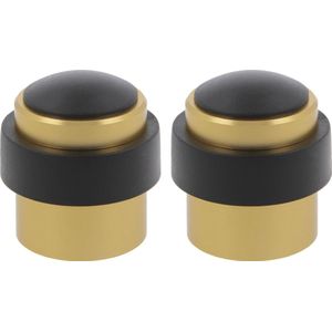 AMIG Deurstopper/deurbuffer - 2x - D30mm - inclusief schroeven - goud