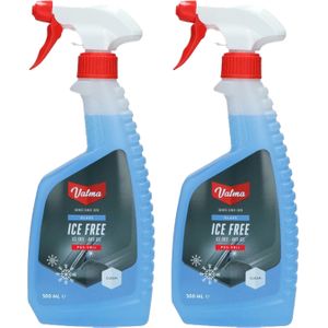 Ruitenontdooier spray - 2x - voor auto - 500 ml - antivries sprays - winter/vorst