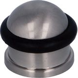 AMIG Deurstopper/deurbuffer - 4x - D30mm - inclusief schroeven - mat zilver