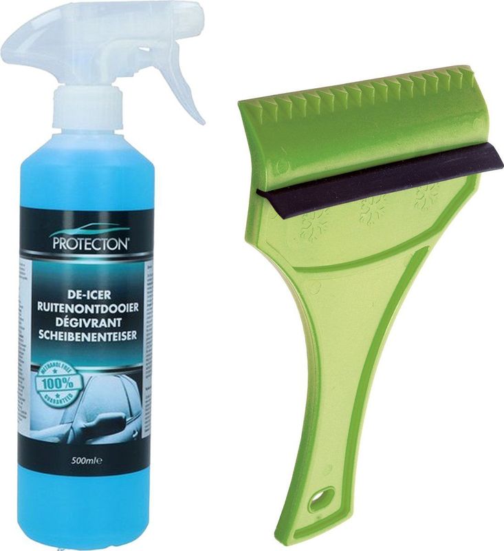 Ijskrabber met antivries spray voor auto - 500 ml - incl. trekker - ruitenontdooier