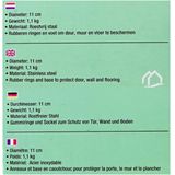 Deurstopper/deurbuffer rond - 4x - RVS - 1.1 kg - 11 x 6 cm - Deurstoppers