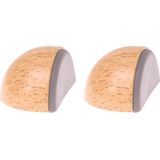 Protect-it Deurstopper/deurbuffer Moon - 2x - D45mm - beuken look - Deurstoppers