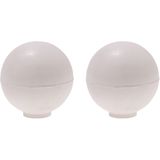 Protect-it Deurstopper/deurbuffer Golf - 2x - D35mm - rubber - wit - Deurstoppers