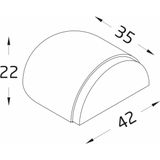 AMIG Deurstopper/deurbuffer - 4x - D42mm - zelfklevend - transparant
