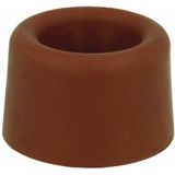 AMIG Deurstopper/deurbuffer - 4x - D30mm - inclusief schroeven - rubber - bruin - Deurstoppers