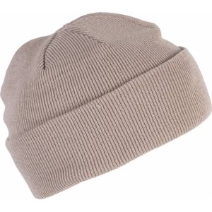 Wintermuts Beanie Yukon - beige - heren/dames - sterk/zacht/licht gebreid 100% Acryl - Mutsen - volwassenen