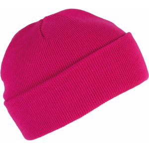 K-up Hats Wintermuts Beanie Yukon - fuchsia roze - heren/dames - sterk/zacht/licht gebreid 100% Acryl - Dames/herenmuts