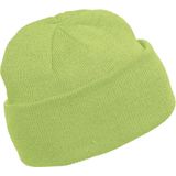 K-up Hats Wintermuts Beanie Yukon - lime groen - heren/dames - sterk/zacht/licht gebreid 100% Acryl - Dames/herenmuts