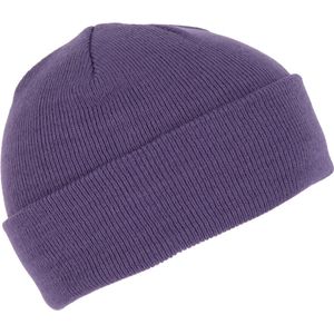 K-up Hats Wintermuts Beanie Yukon - paars - heren/dames - sterk/zacht/licht gebreid 100% Acryl