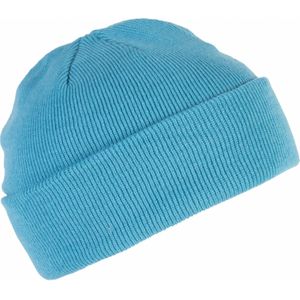 K-up Hats Wintermuts Beanie Yukon - turquoise - heren/dames - sterk/zacht/licht gebreid 100% Acryl - Dames/herenmuts