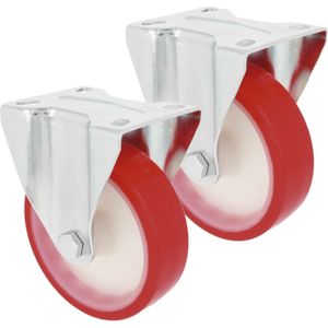 AMIG bokwiel/transportwiel - 2x - D125mm - polyurethaan - 170kg draagvermogen - heavy duty