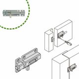 AMIG schuifslot/plaatgrendel - 2x - aluminium - 15cm - wit - incl schroeven - deur - raam