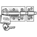 AMIG schuifslot/plaatgrendel - 4x - staal - 10cm - messing - incl schroeven - deur - raam - geschikt voor hangslot (niet inbegrepen)