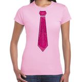 Bellatio Decorations - Verkleed T-shirt - Licht Roze - 100% Katoen
