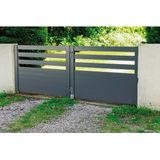 AMIG Verticaal schuifslot/plaatgrendel - 4x - staal - 40 x 6.2cm - verzinkt - zilver - schutting - poort