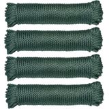 AMIG paracord touw - 4x - 20 meter - D5mm - 110kg - polypropyleen - groen