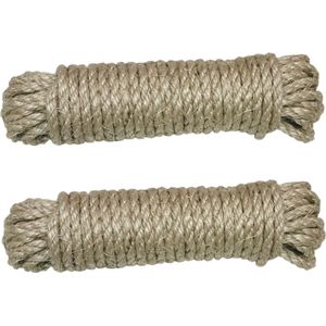 AMIG Touw - 2x - 10 meter - D8mm - sisal - 130kg - natuurlijke vezels - decoraties - tuinieren