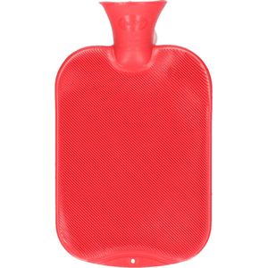 Warmwater kruik - 2 liter - rood - winter kruiken - bedkruiken