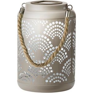 Solar lantaarn ijzer taupe 23 cm