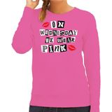 Bellatio Decorations Verkleed sweater dames - on wednesday we wear pink - gemene meiden - carnaval