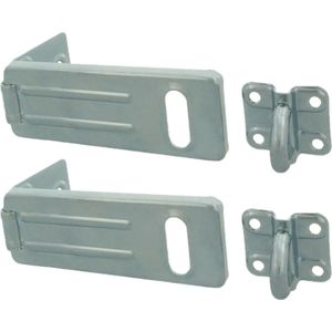 AMIG Overvalsluiting/kistoverval - 2x - voor hangsloten - 90 x 37mm - verzinkt staal - Grendels