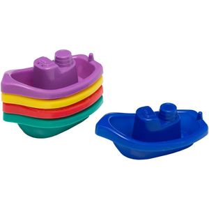 15x Badspeelgoed - boot - gekleurd - kunststof - 10 x 3,5 cm  - Badspeelgoed