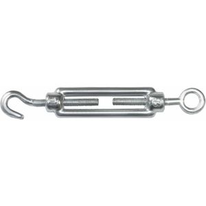 AMIG Spanschroeven/draadspanner met haak/oog - 1x - 11cm - verzinkt staal - 200kg - M8 schroefdraad