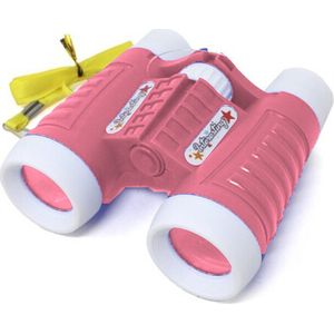 Concorde Speelgoed verrekijker voor kinderen - roze - 11 cm - kunststof - verstelbaar