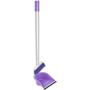 Concorde Stoffer en blik met lange steel - 102 cm - kunststof - paars