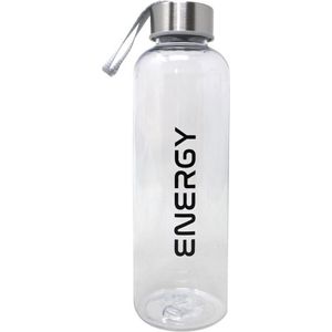 Concorde Drinkfles/waterfles/bidon - 570 ml - energy - zwart - kunststof