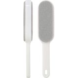 Concorde Kledingborstel/ontpluizer/pluizenverwijderaar - wit/grijs - 24 cm - voor kleding en meubels- kunststof