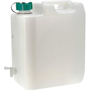Jerrycan/watertank met kraantje - 35 liter - voor water - extra sterk kunststof - 42 x 25 x 47cm