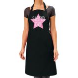 Bellatio Decorations Cadeau schort en ovenwant voor dames - sterren chef - roze - verjaardag