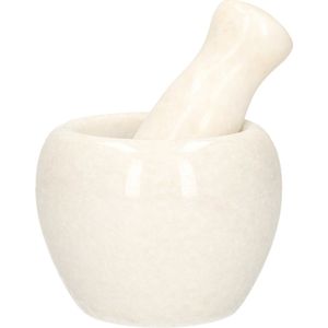 HOME 9716218 Marmeren Vijzel Met Stamper Zwart 18 Cm