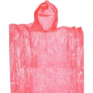 Regenponcho kinderen - wegwerp - roze - 63 x 70 cm - regenkleding