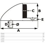 Dulimex Deurstopper/deurbuffer - 4x - D45mm - inclusief schroeven - RVS - zilver - inliggende vloermontage