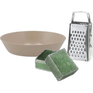 Amberblokjes/geurblokjes cadeauset - dennen geur - inclusief schaaltje en mini rasp