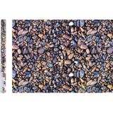 Decoratie plakfolie - 3x - kiezel steentjes patroon - 45 cm x 200 cm - zelfklevend