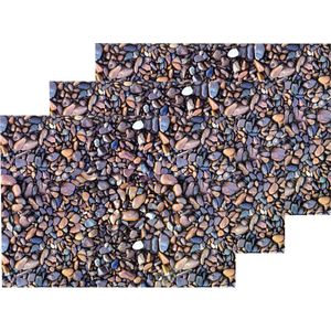 Decoratie plakfolie - 3x - kiezel steentjes patroon - 45 cm x 200 cm - zelfklevend