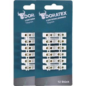 Doratex Kroonsteentjes set - wit - 24x stuks - elektra artikelen - Kroonsteentjes